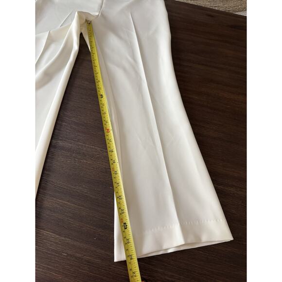 Estelle and Finn Stretch Crepe Ankle Pant Ivory Invisible Front Zip Women's 6 - Picture 3 of 8